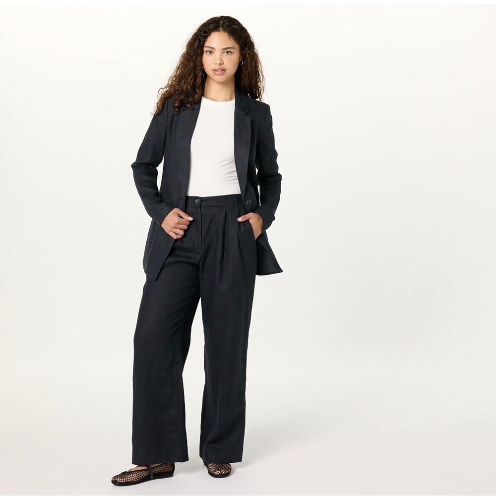 NWT - The Drop Amalia Black Trousers Business Casual sz XS‎